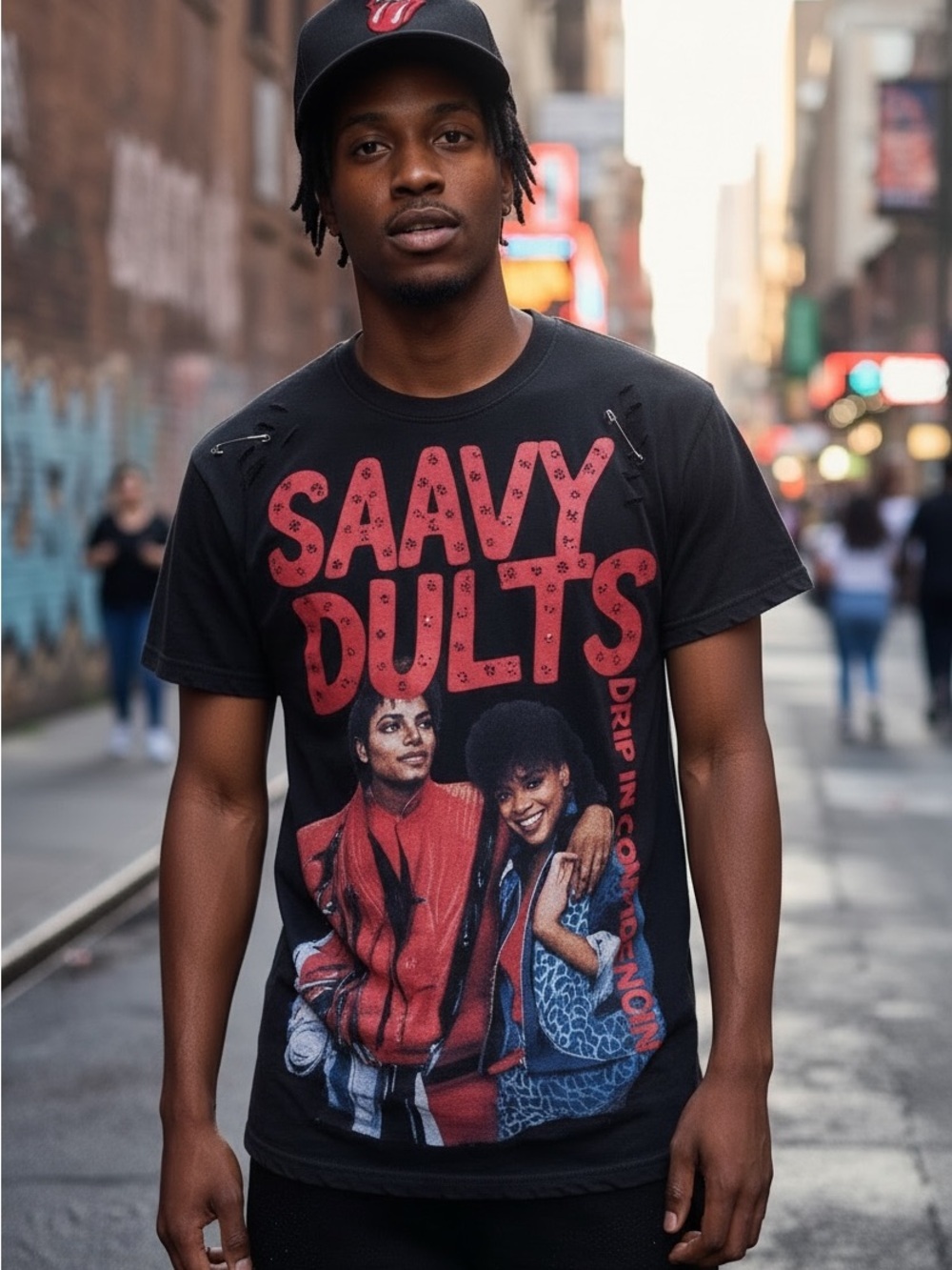 Sz Various Savy Dults Vintage mike stone graphic tee